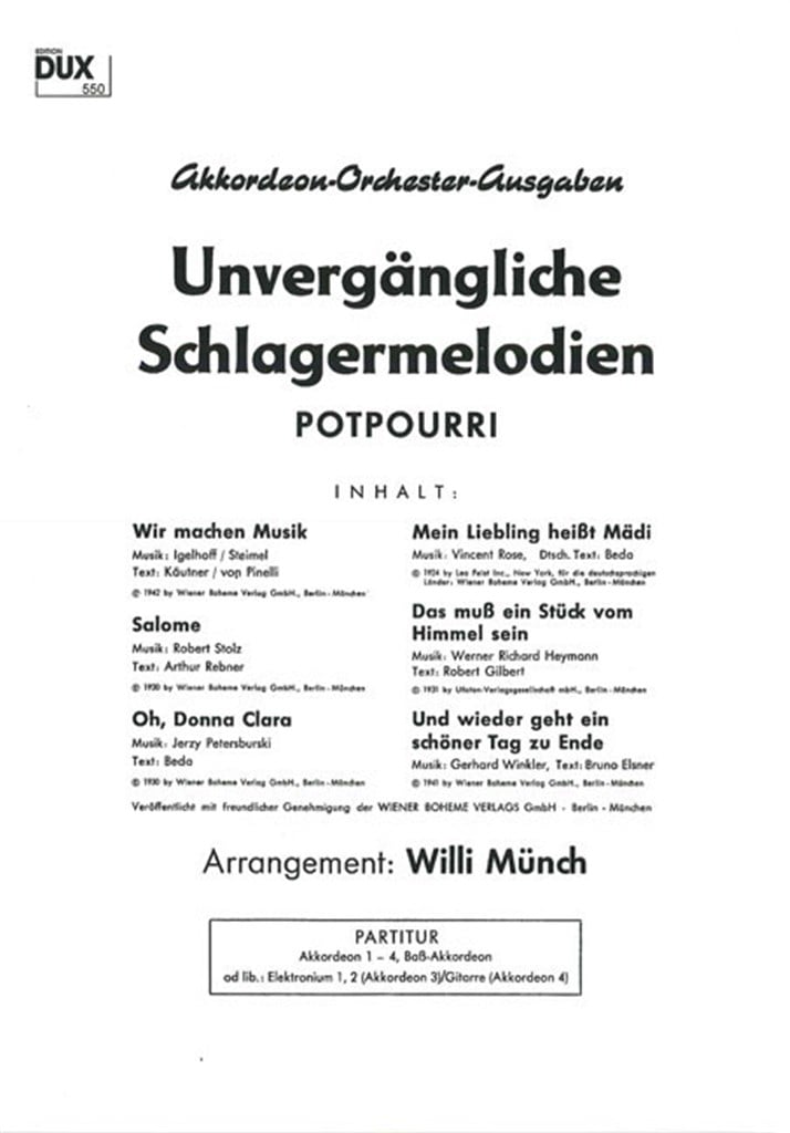 Unvergängliche Schlagermelodien